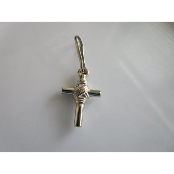 COPY - Silver tone carved cross charm for zipper pull on jackets and purses cro… - Picture 3 of 5